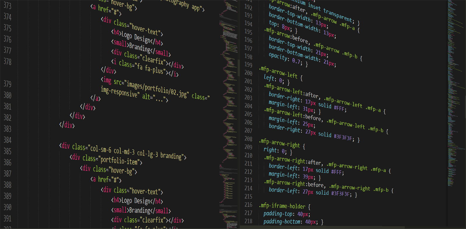 Team working on website